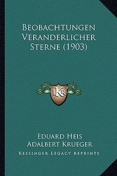 portada Beobachtungen Veranderlicher Sterne (1903) (en Alemán)