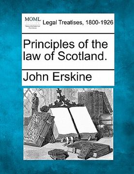 portada principles of the law of scotland. (en Inglés)