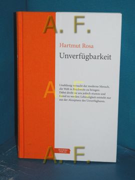portada Unverfügbarkeit aus der Reihe "Unruhe Bewahren" (in German)