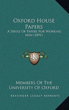 portada oxford house papers: a series of papers for working men (1891)