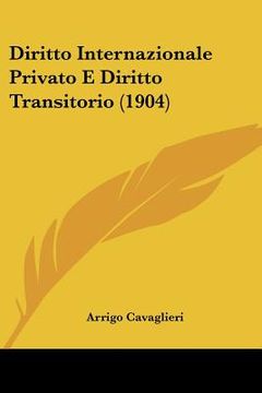 portada diritto internazionale privato e diritto transitorio (1904) (en Inglés)