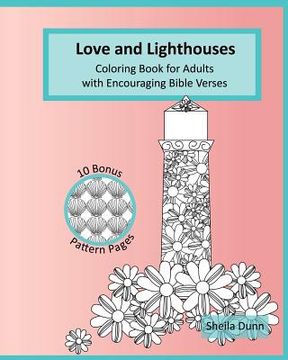 portada Love and Lighthouses: Coloring Book for Adults with Encouraging Bible Verses (in English)