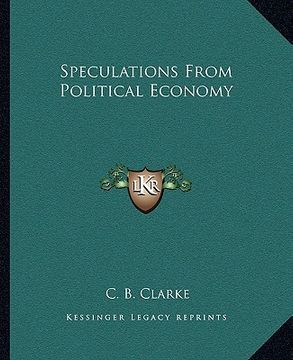 portada speculations from political economy