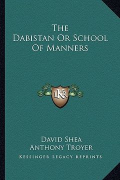 portada the dabistan or school of manners