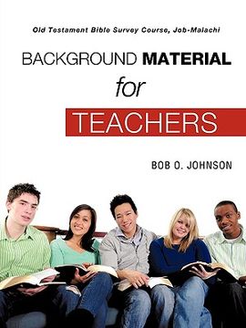 portada background material for teachers, old testament bible survey course job-malachi (en Inglés)