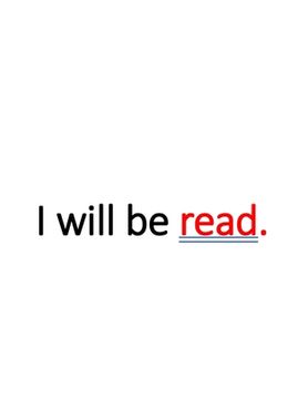 portada I will be read.: Book Number Two of the 'I am read.' Trilogy (en Inglés)