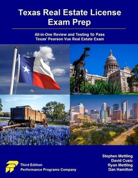 portada Texas Real Estate License Exam Prep: All-in-One Review and Testing to Pass Texas' Pearson Vue Real Estate Exam (in English)