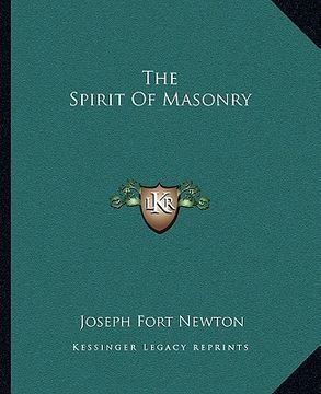 portada the spirit of masonry (en Inglés)