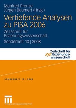portada Vertiefende Analysen zu Pisa 2006: Zeitschrift für Erziehungswissenschaft. Sonderheft 10 | 2008 (en Alemán)
