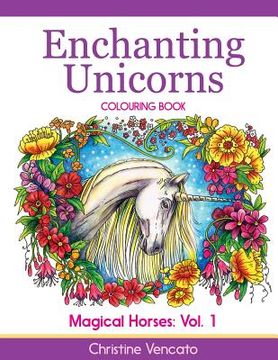 portada Enchanting Unicorns Colouring Book