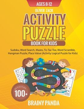 portada Activity Puzzle Book For Kids Ages 8-12 (en Inglés)