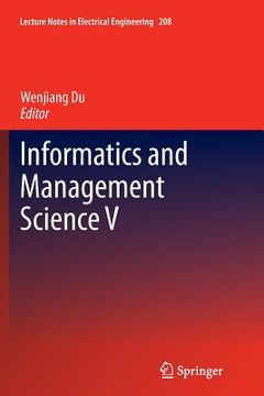 portada Informatics and Management Science V (in English)