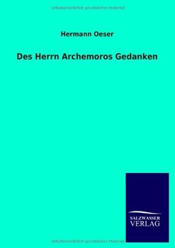 portada Des Herrn Archemoros Gedanken (German Edition)