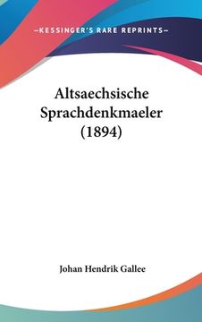 portada Altsaechsische Sprachdenkmaeler (1894) (in German)