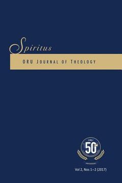 portada Spiritus 2.1-2 2017: Oru Journal of Theology