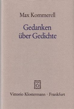 portada Gedanken Über Gedichte (in German)