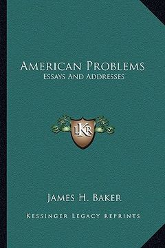 portada american problems: essays and addresses (in English)