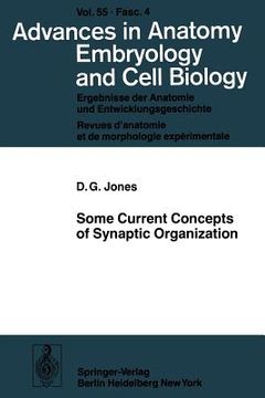 portada some current concepts of synaptic organization (en Inglés)