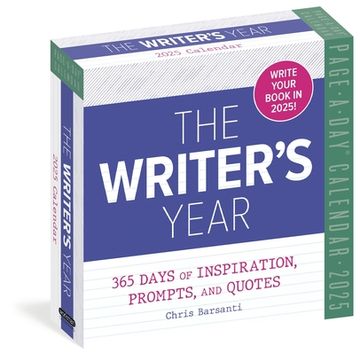 portada The Writer's Year Page-A-Day Calendar 2025: 365 Days of Inspiration, Prompts, and Quotes (en Inglés)