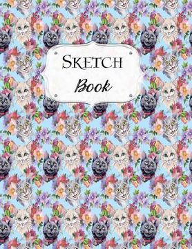 portada Sketch Book: Cat Sketchbook Scetchpad for Drawing or Doodling Notebook Pad for Creative Artists #10 Floral Flowers Butterfly