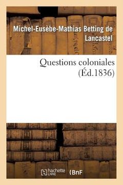 portada Questions Coloniales (en Francés)