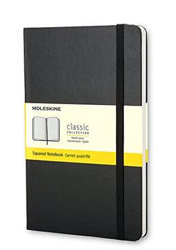 portada Moleskine - Cuaderno Clásico con Páginas Cuadriculada, Tapa Dura y Goma Elástica, Color Negro, Tamaño Pequeño 9 x 14 cm, 192 Páginas 