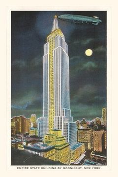 portada Vintage Journal Blimp, Moon over Empire State Building, New York City (en Inglés)
