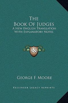 portada the book of judges: a new english translation with explanatory notes