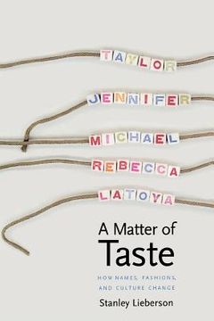 portada A Matter of Taste: How Names, Fashions, and Culture Change (in English)
