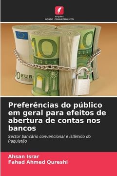 portada Preferências do público em geral para efeitos de abertura de contas nos bancos (in Portuguese)
