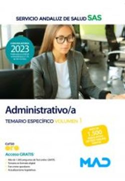 portada Administrativo/A Servicio Andaluz de Salud (Sas) Temario Especifico Volumen 1