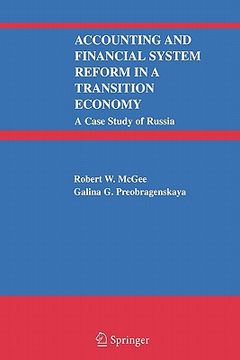portada accounting and financial system reform in a transition economy: a case study of russia (en Inglés)