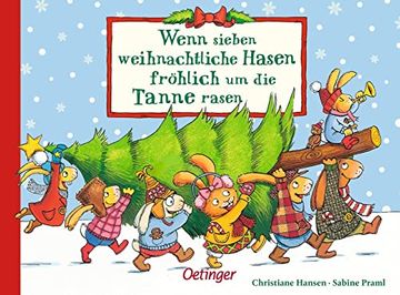 portada Wenn Sieben Weihnachtliche Hasen Fröhlich um die Tanne Rasen (in German)