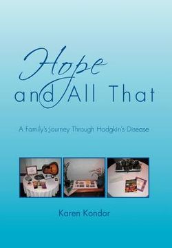 portada hope and all that: a family's journey through hodgkin's disease