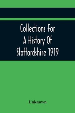 portada Collections For A History Of Staffordshire 1919 (en Inglés)