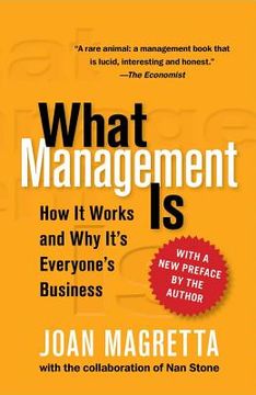 portada what management is: how it works and why it's everyone's business