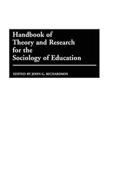 portada Handbook of Theory and Research for the Sociology of Education (in English)