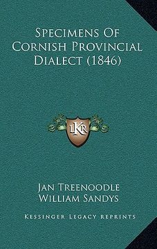 portada specimens of cornish provincial dialect (1846) (in English)