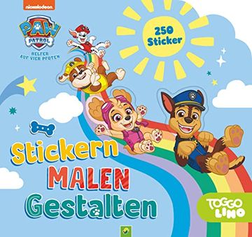 portada Paw Patrol Stickern, Malen, Gestalten. Mit 250 Stickern. Für Kinder ab 3 Jahren (in German)