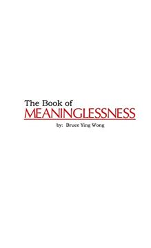 portada The Book of Meaninglessness (en Inglés)