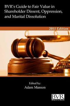 portada bvr's guide to fair value in shareholder dissent, oppression and marital dissolution