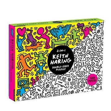 portada Mudpuppy Keith Haring Doble Cara Puzzle de 500 Piezas 