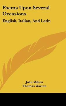 portada poems upon several occasions: english, italian, and latin