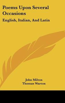 portada poems upon several occasions: english, italian, and latin (in English)