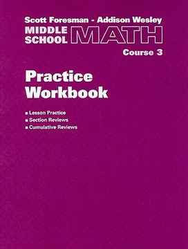 portada middle school math practice workbook, course 3