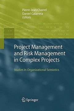 portada project management and risk management in complex projects: studies in organizational semiotics (en Inglés)