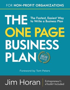 portada The One Page Business Plan for Non-Profit Organizations: The Fastest, Easiest Way to Write a Business Plan (in English)