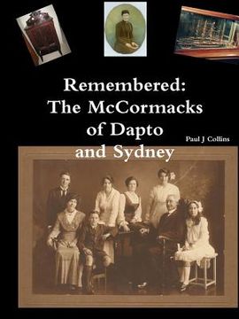 portada Remembered: The McCormacks of Dapto and Sydney (en Inglés)