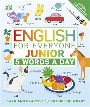 portada English for Everyone Junior 5 Words a Day: Learn and Practise 1,000 English Words 