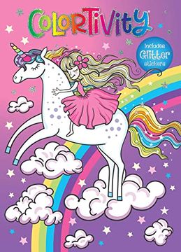 portada Colortivity: Unicorn With Glitter Stickers (en Inglés)